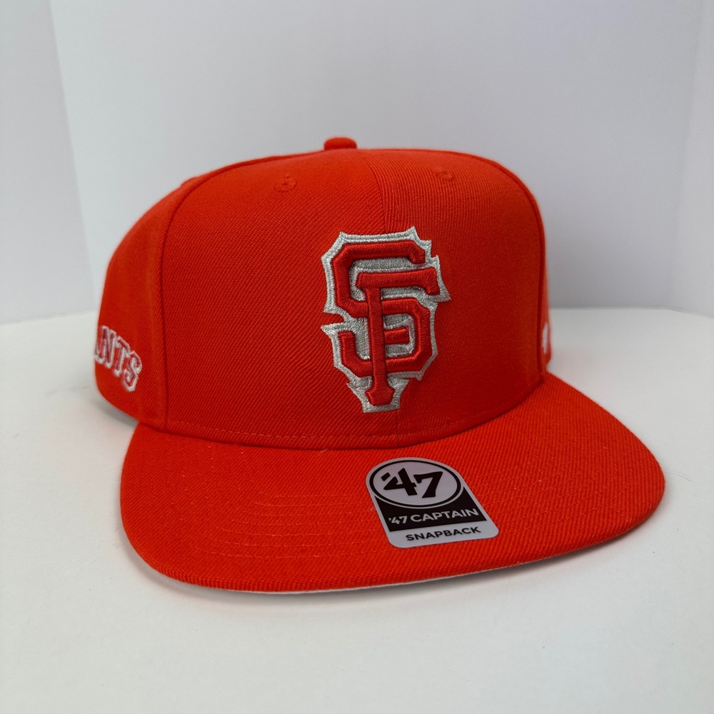 47 Brand San Francisco Giants City Connect Snapback Hat Orange SF Baseball Cap